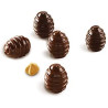 Stampo cioccolato ovetti tridimensionali con decoro a spirale o Choco Spiral da Silikomart