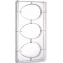 Stampo uova 130 g, in policarbonato con 3 impronte di altezza 150 mm e larghezza 100 mm