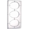 Stampo uova 130 g, in policarbonato con 3 impronte di altezza 150 mm e larghezza 100 mm