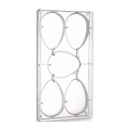 Stampo uova 800 g, in policarbonato con 5 impronte di altezza 120 mm e diametro 85 mm
