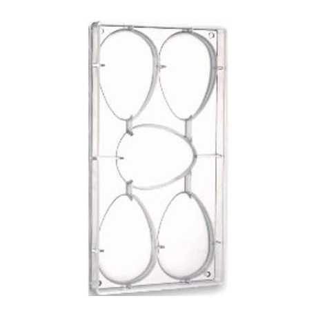 Stampo uova 800 g, in policarbonato con 5 impronte di altezza 120 mm e diametro 85 mm Stampo uova 800 g, in policarbonato con 5 impronte di altezza 120 mm e diametro 85 mm