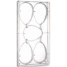 Stampo uova 800 g, in policarbonato con 5 impronte di altezza 120 mm e diametro 85 mm Stampo uova 800 g, in policarbonato con 5 impronte di altezza 120 mm e diametro 85 mm