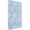 Stampo uova 100 g, in policarbonato con 4 impronte di altezza 124 mm e diametro 85 mm