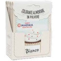 Colorante in polvere bianco, uso alimentare, idrosolubile in bustina da 5 g, di Madma