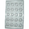 Stampo policarbonato 20 cioccolatini cuori con cuoricini 2,98x3,32xh1,53 cm da 10 g Stampo policarbonato 20 cioccolatini cuori con cuoricini 2,98x3,32xh1,53 cm da 10 g
