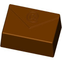 Stampo cremino email: stampo 24 cioccolatini da 10 g con decoro bustina con la @ della email