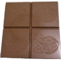 Stampo Tavoletta cioccolato quadrata 7 cm 35 g con Cabossa Satinata