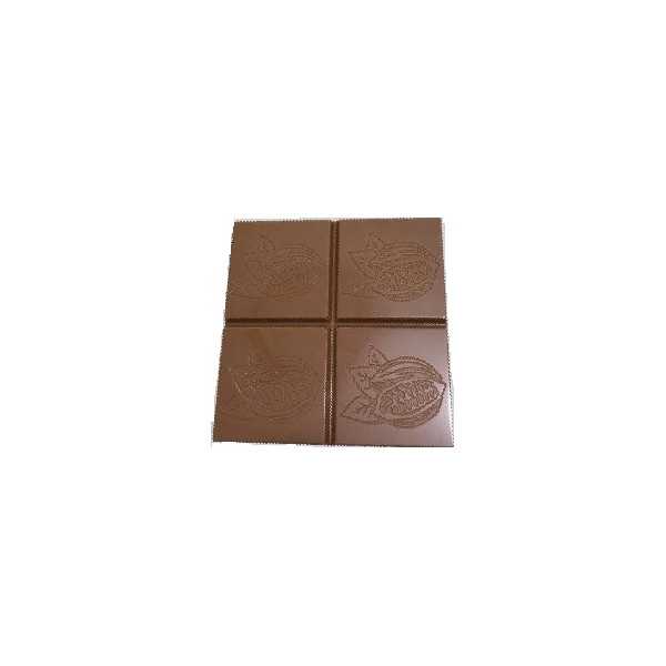 Stampo Tavoletta cioccolato quadrata 7 cm 35 g con Cabossa Satinata