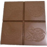Stampo Tavoletta cioccolato quadrata 7 cm 35 g con Cabossa Satinata Stampo Tavoletta cioccolato quadrata 7 cm 35 g con Cabossa Satinata