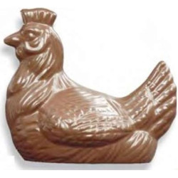 Stampo gallina 100 g: stampo in policarbonato per gallina di cioccolato da 100 g di 88 mm x 100 mm