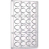 Stampo ovetto di cioccolato da 10 g con 32 impronte di h 32 x 22,5 mm in policarbonato professionale Stampo ovetto di cioccolato da 10 g con 32 impronte di h 32 x 22,5 mm in policarbonato professionale