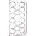 Stampo uova "tipo ovetto Kinder Sorpresa" 20 g con 16 impronte di h 65 x 45 mm in policarbonato professionale