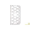 Stampo uova "tipo ovetto Kinder Sorpresa" 20 g con 16 impronte di h 65 x 45 mm in policarbonato professionale
