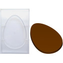 Stampo Cioccolato Tavoletta Uovo piatto da 300 g: 1 cavità ovale lunga 200 x 138 x h 13 mm