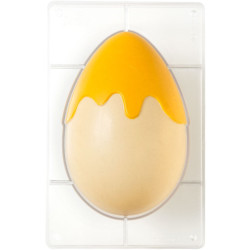 Stampo uova 250 g con colata da 1 impronta da 135 mm x 205 mm x h 75 mm in policarbonato da Decora