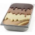 Kit Choco Gel stampi silicone per decorazione e inserti vaschette gelato variegato da Silikomart