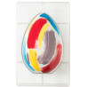 Stampo uova  250 g con base piatta da 1 impronta da 135 mm x 205 mm x h 75 mm in policarbonato da Decora