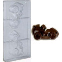 Stampo Formula Uovo da 40 g: stampo in policarbonato per cioccolato a forma di macchina formula uno, 12 x 7 cm