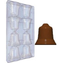 Stampo Campanella 50 g: stampo cioccolato in policarbonato per campanella di diametro 8 cm ed altezza 8 cm