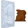 Stampo Coniglio da 250 g: stampo in policarbonato pe cioccolato a forma di coniglio Stampo Coniglio da 250 g: stampo in policarbonato pe cioccolato a forma di coniglio