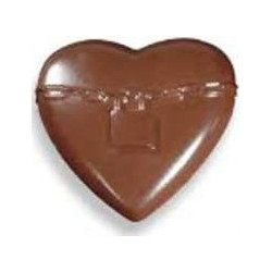 Stampo cioccolato cuore gigante con lucchetto da 8 cm