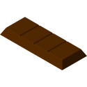Stampo Cioccolato Tavoletta di Modica in policarbonato lunga 13,75 cm, larga 5,5 cm alta 1,3 cm peso 100 g
