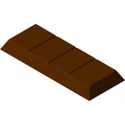Stampo Cioccolato Tavoletta di Modica in policarbonato lunga 13,75 cm, larga 5,5 cm alta 1,3 cm peso 100 g