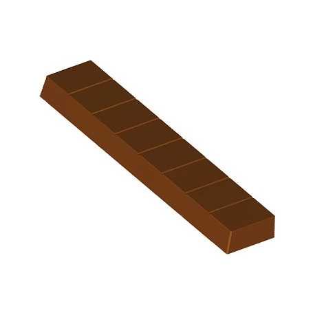 Stampo cioccolato torroncino o barretta rettangolare da 100 g lunga 19 cm in policarbonato
