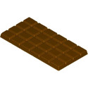 Stampo tavoletta rettangolare di cioccolato da 100 g in policarbonato di 150x75xh8,4 mm
