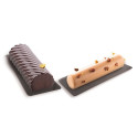 26x8 o 28,5x12 cm Set 10 vassoi rettangolari in plastica neri h 7 mm, riutilizzabili da Silikomart