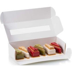 Kit Cake to go 45: set 2 stampi in silicone con Cutter in plastica e box con vassoi da Silikomart