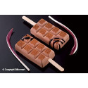Stampi gelato Chocostick da Silikomart: 2 stampi silicone + 1 Vassoio 30x40 cm + 50 bastoncini Stecco in legno di faggio