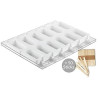 GEL12 Cremino Silikomart: set 2 stampi silicone + 1 vassoio + 50 bastoncini stecco in legno di faggio GEL12 Cremino Silikomart: set 2 stampi silicone + 1 vassoio + 50 bastoncini stecco in legno di faggio