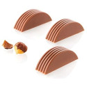 CH004 Riga P: Stampo in Tritan per 24 Praline di Cioccolato con decoro a righe da Silikomart