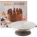 Piatto Girevole antiscivolo di diametro 31 cm ed altezza 9,5 cm in alluminio per torte da Decora