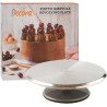 Piatto Girevole antiscivolo di diametro 31 cm ed altezza 9,5 cm in alluminio per torte da Decora