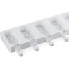 Stampi gelato Cristalli Geometrici o Shock Silikomart: 2 stampi in licone + 1 Vassoio + 50 bastoncini Stecco in legno di faggio Stampi gelato Cristalli Geometrici o Shock Silikomart: 2 stampi in licone + 1 Vassoio + 50 bastoncini Stecco in legno di faggio