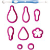 Kit Tagliapasta primavera 8 forme miste in plastica e 1 tool da Decora Kit Tagliapasta primavera 8 forme miste in plastica e 1 tool da Decora