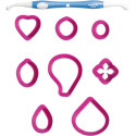 Kit Tagliapasta Estate 8 forme miste in plastica e 1 tool da Decora