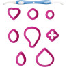 Kit Tagliapasta Estate 8 forme miste in plastica e 1 tool da Decora Kit Tagliapasta Estate 8 forme miste in plastica e 1 tool da Decora