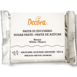 250 g pasta di zucchero di colore bianco da Decora
