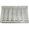 Barretta snack 20 g: stampo in policarbonato per 6 barrette di cioccolato rettangolari 128,5x31xh8,2 mm Barretta snack 20 g: stampo in policarbonato per 6 barrette di cioccolato rettangolari 128,5x31xh8,2 mm