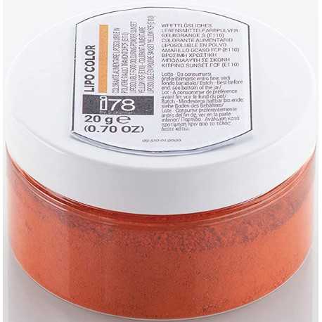 20 g Colorante alimentare in polvere liposolubile arancio linea della i78 di Silikomart