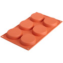 Stampo in silicone Flan per 6 tortine dal diametro di 8 cm da Silikomart