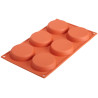 Stampo in silicone Flan per 6 tortine dal diametro di 8 cm da Silikomart