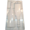 Kit 2 stampi cioccolato Bottiglia di Spumante alta 31 mm e larga 80 mm in policarbonato Kit 2 stampi cioccolato Bottiglia di Spumante alta 31 mm e larga 80 mm in policarbonato