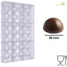 Stampo sfera di cioccolato di diametro 28 mm in policarbonato professionale per cioccolatini di 14 g semisfera piena