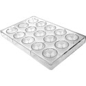 Stampo sfera cioccolato monoporzione di diametro 60 mm peso 35 g in policarbonato