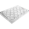 Stampo sfera cioccolato monoporzione di diametro 60 mm peso 35 g in policarbonato Stampo sfera cioccolato monoporzione di diametro 60 mm peso 35 g in policarbonato
