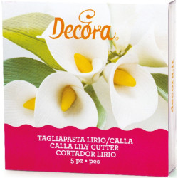 Tagliapasta Lirio Decora – Set 5 Cutter in Plastica per Realizzare Diverse Dimensioni del Giglio